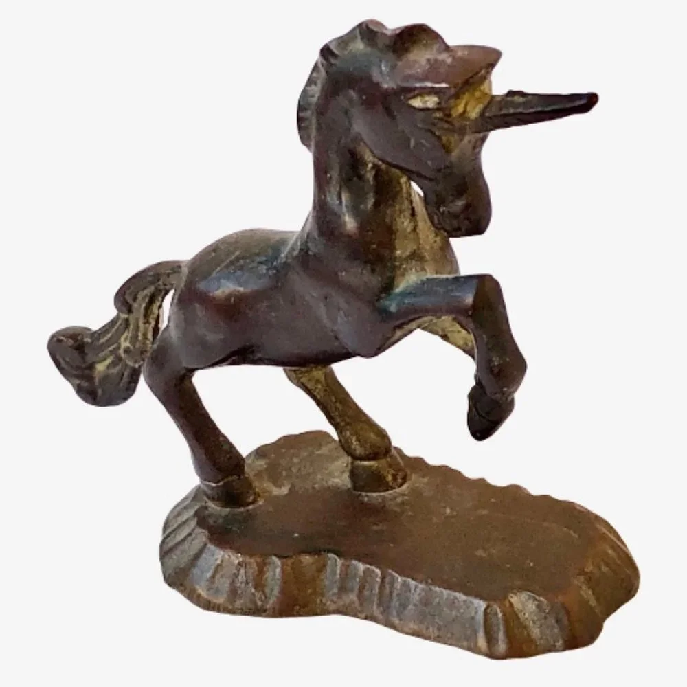 Unicorn Solid Bronze Figurine Small 3 1/4